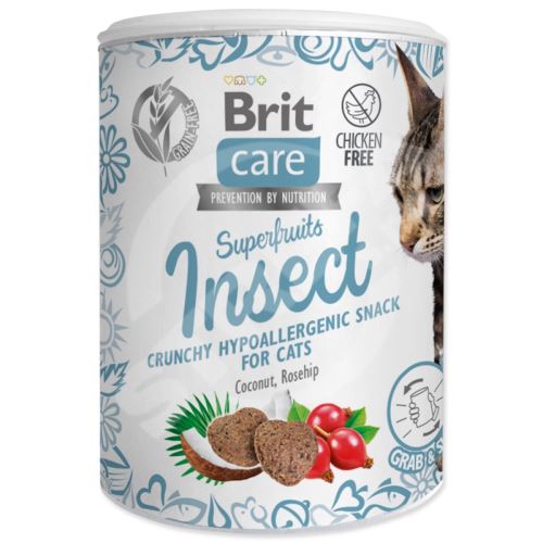 Pochoutka Brit Care Cat Snack Superfruits hmyz 100g