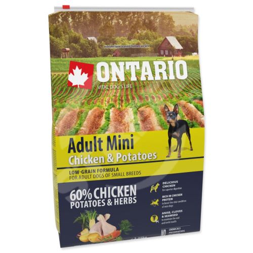 Krmivo Ontario Adult Mini Chicken & Potatoes 2,25kg