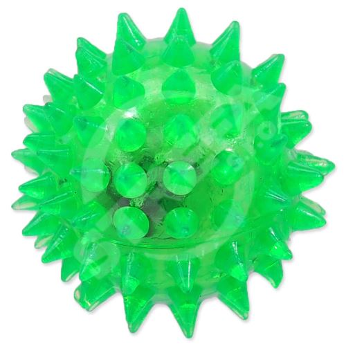 Hračka DOG FANTASY míček LED zelený 5 cm 1 ks