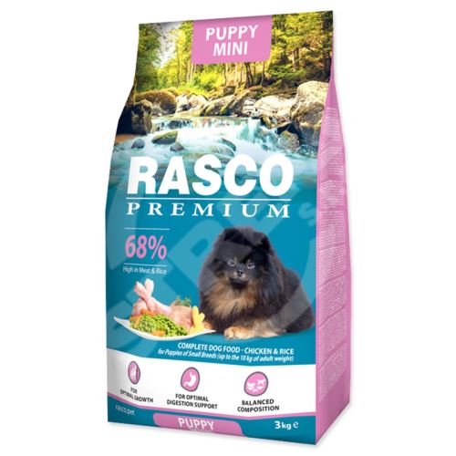 Krmivo Rasco Premium Puppy Mini kuře s rýží 3kg