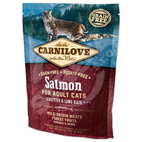 Krmivo Carnilove Adult Cats Sensitive & Long Hair Salmon 0,4kg