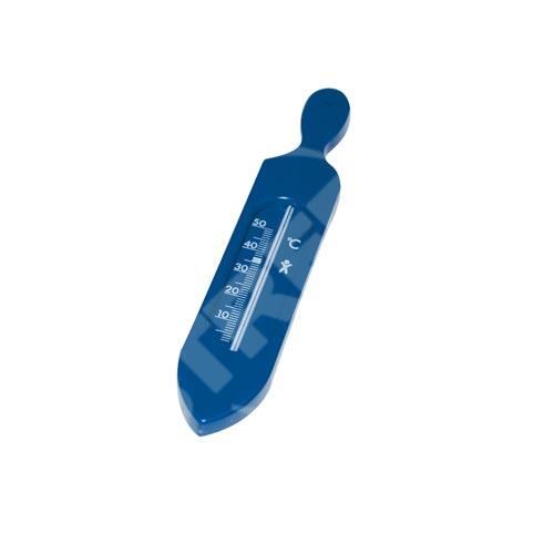 Teploměr koupelnový modrý plastový 19cm