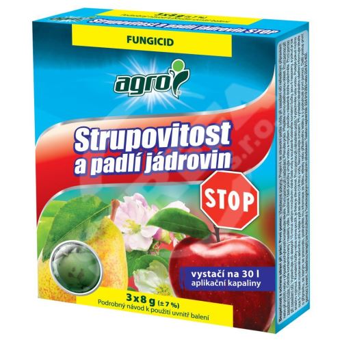 Fungicid AGRO STOP strupovitost a padlí jádrovin 3x8g