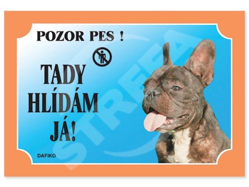 Tabulka Dafiko francouzský buldog tmavý