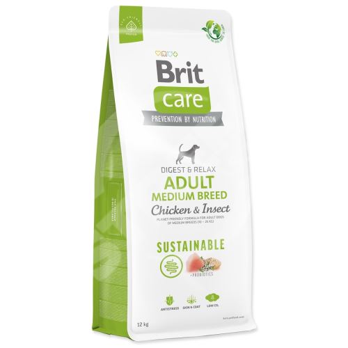 Krmivo Brit Care Dog Sustainable Adult Medium Breed Chicken & Insect 12kg
