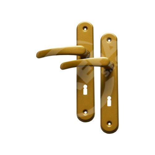Kování MICHAELA klika + klika pro dozický klíč,  72 mm, zlatá