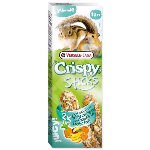 Tyčinka Versele-Laga Crispy křeček a veverka, s exotickým ovocem 110g 2ks