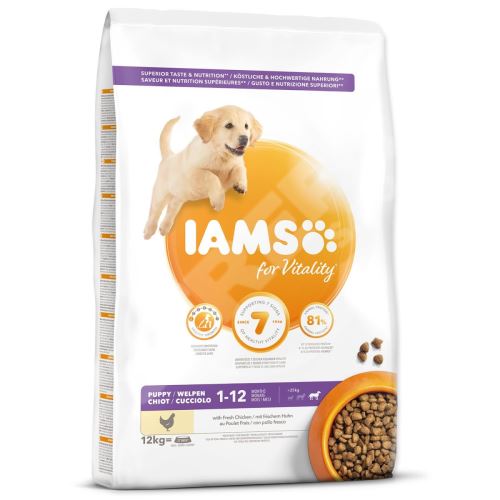 Krmivo IAMS Dog Puppy Large Chicken 12kg