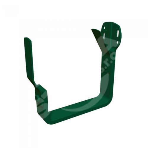 PREFA hliníkový hák žlabu římsový/čelní, šířka 120 mm, Mechově zelená RAL 6005