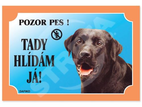 Tabulka Dafiko labradorský retriever černý