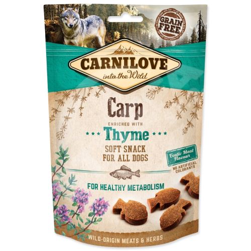 Pochoutka Carnilove Dog Soft Snack kapr s tymiánem 200g