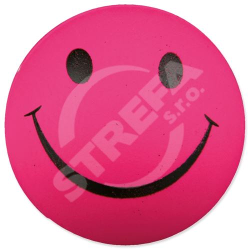 Hračka míček smajlík gumový 6 cm 1 ks