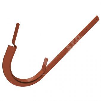 PREFA hliníkový hák žlabu zpevněný Ø 150 mm, Cihlově červená RAL 8004