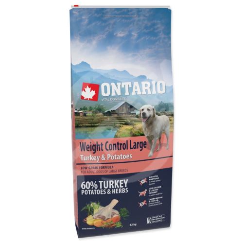 Krmivo Ontario Large Weight Control Turkey & Potatoes 12kg