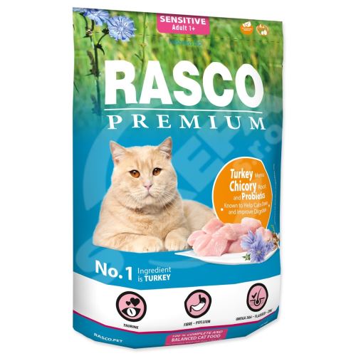 Krmivo Rasco Premium Sensitive krůta s kořenem čekanky a probiotiky 0,4kg