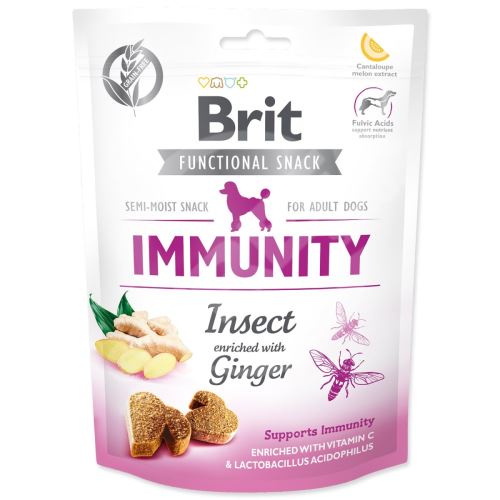 Pochoutka Brit Care Dog Functional Snack Immunity hmyz se zázvorem 150g