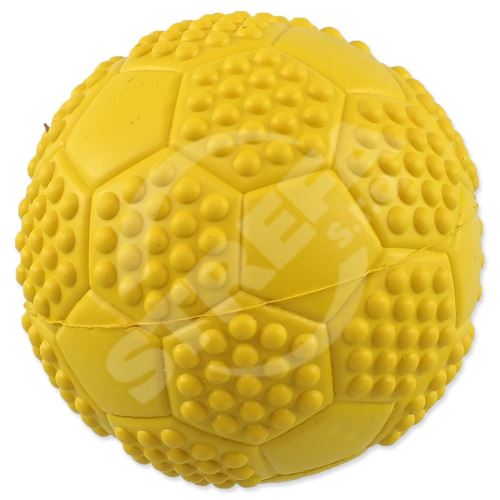 Míček DOG FANTASY fotbal s bodlinami pískací mix barev 7cm 1 ks