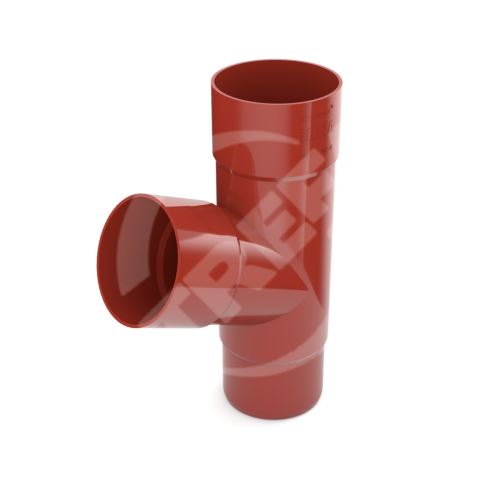 BRYZA Odbočka svodu plastová Ø 63 mm, Červená RAL 3011