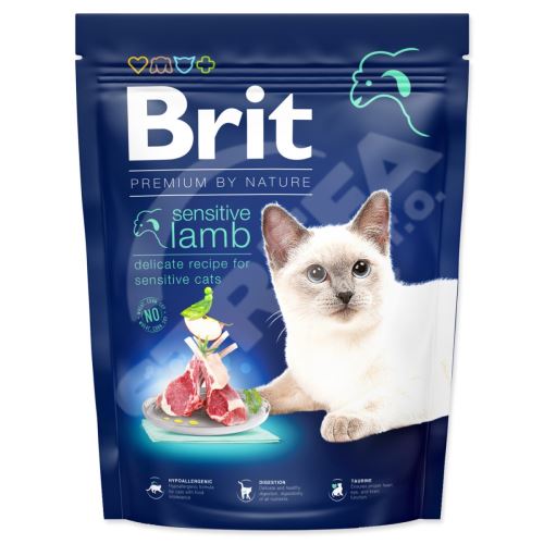 Krmivo Brit Premium by Nature Cat Sensitive Lamb 300g