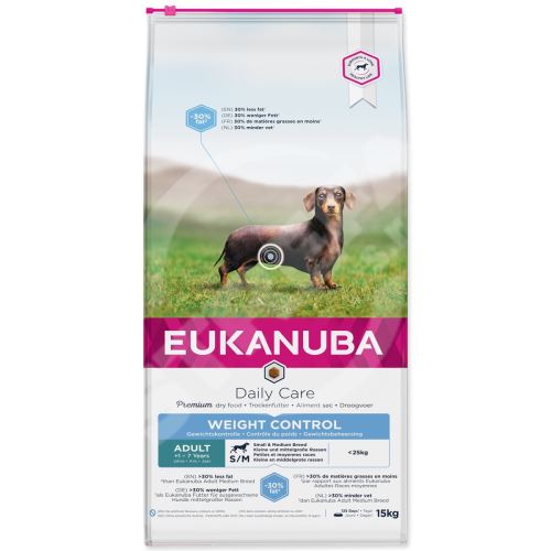 Krmivo EUKANUBA Daily Care Adult Medium Weight Control 15kg