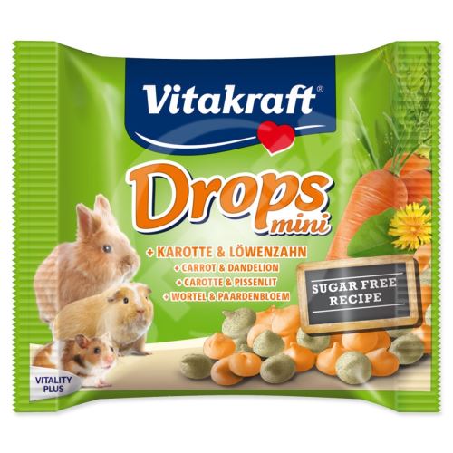 Pochoutka Vitakraft Happy králík, s mrkví, dropsy 40g