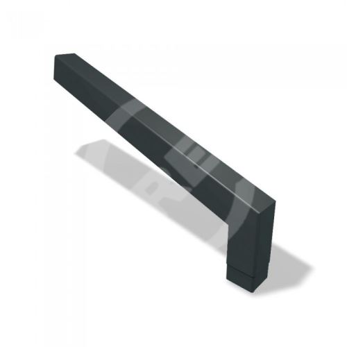 PREFA koleno hranaté hliníkové 72° dlouhé 100 x 100 mm, Černá P10 RAL 9005