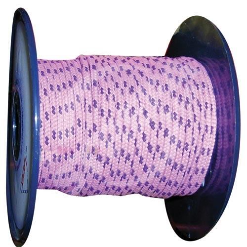 Šňůra PES s duší 3mm barevná pletená (200m)