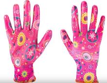 EXTOL rukavice zahradní polyesterové, polomáčené v nitrilu, velikost 8" 8856674