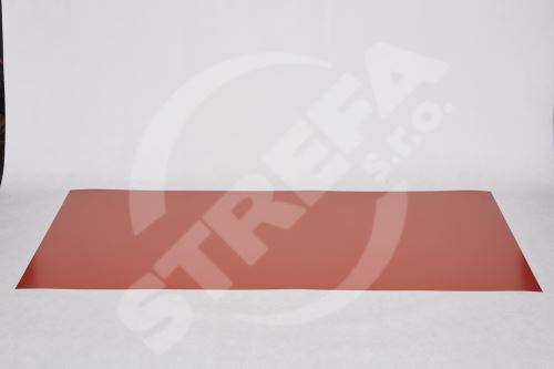 Tabule český hliník 0,6x1000x2000  lak. s fólií Červený RAL8004