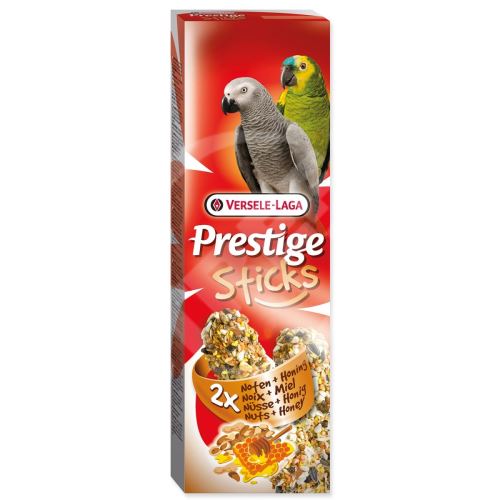 Tyčinky Prestige ořechy a med pro velké papoušky 140 g