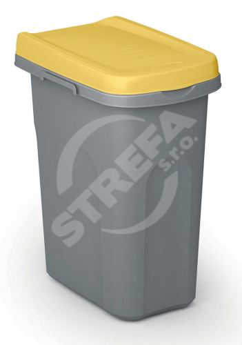 Koš na tříděný odpad HOME ECO SYSTEM, plastový, 25l, šedožlutý
