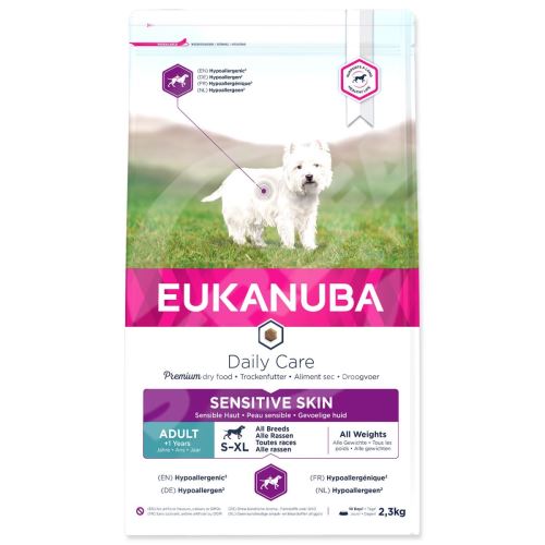 Krmivo EUKANUBA Daily Care Sensitive Skin 2,3kg