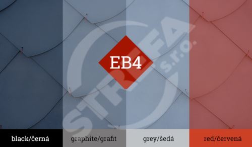 Ekoternit EB4, šupina (320x320mm), red