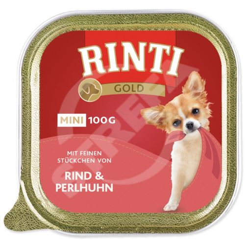 Vanička Rinti Gold Adult Mini hovězí a perlička 100g