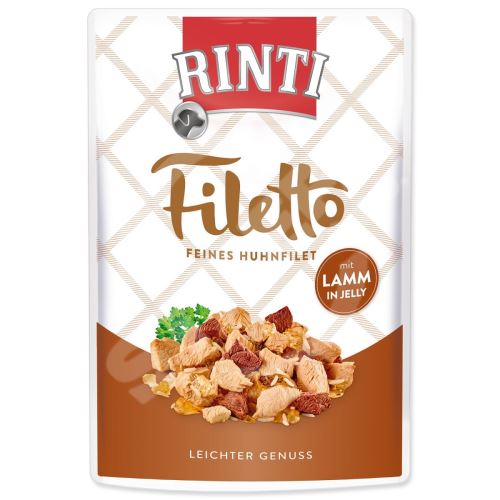 Kapsička Rinti Filetto Adult kuře a jehně v želé 100g