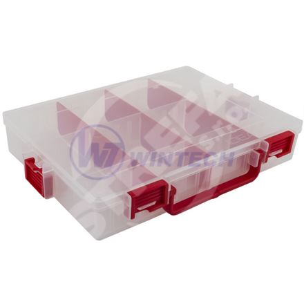 VISIBOX prázdný XL transparentní/červená - 285x212x47 mm - Balení 1 ks